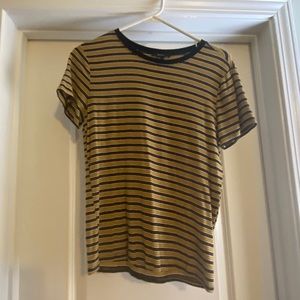 Forever 21 yellow & black striped t-shirt